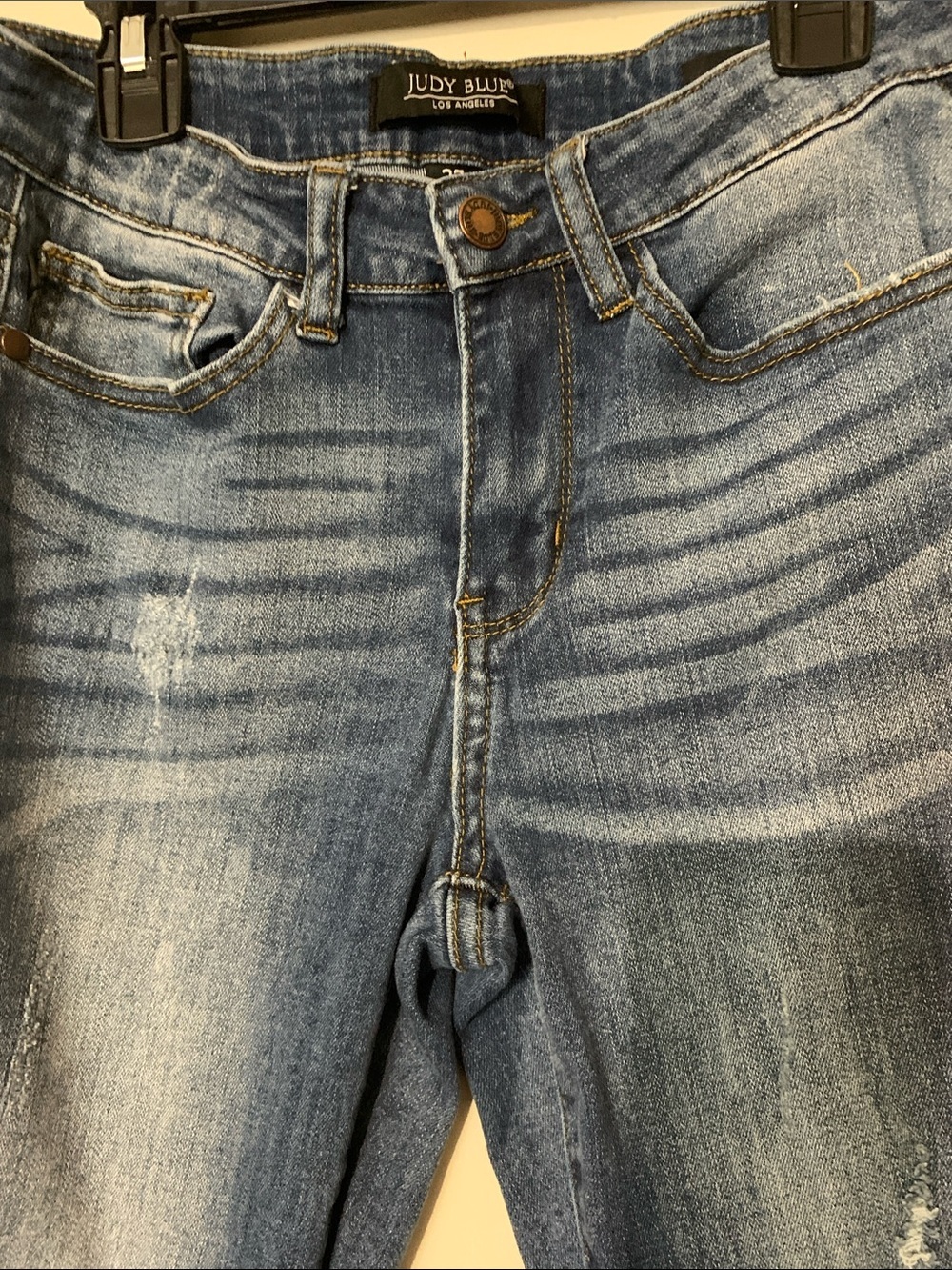 Judy Blue Medium Wash Ripped Skinny Jeans - Picture 6 of 7